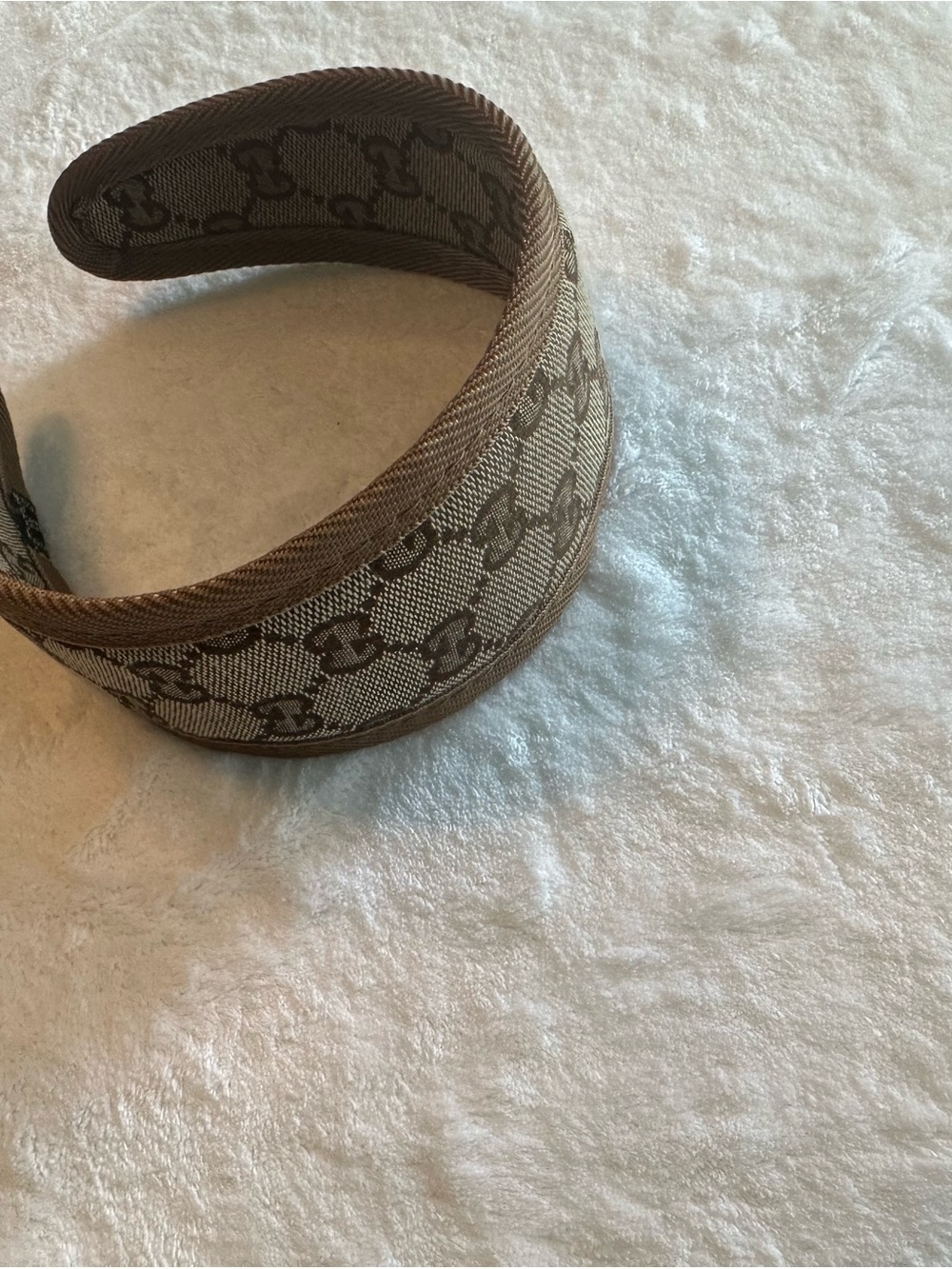 Handmade repurposed designer  Monogram Wide Headband - Women Accessories